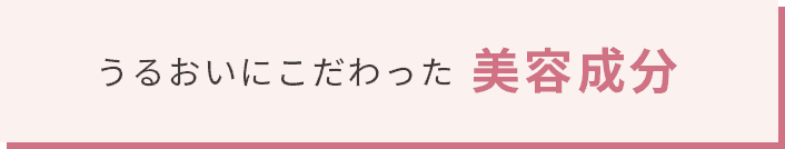 うるおいにこだわった 美容成分