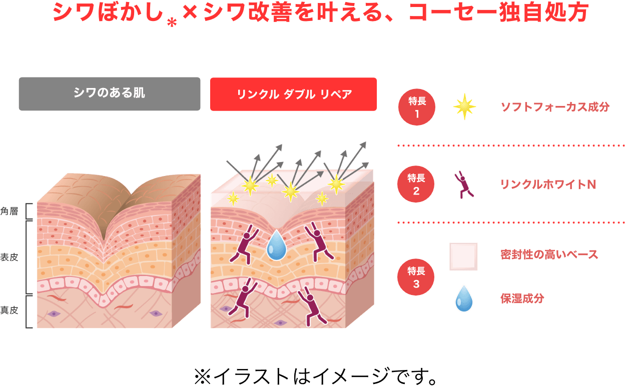 リンクル ダブル リペアの特長 イメージ