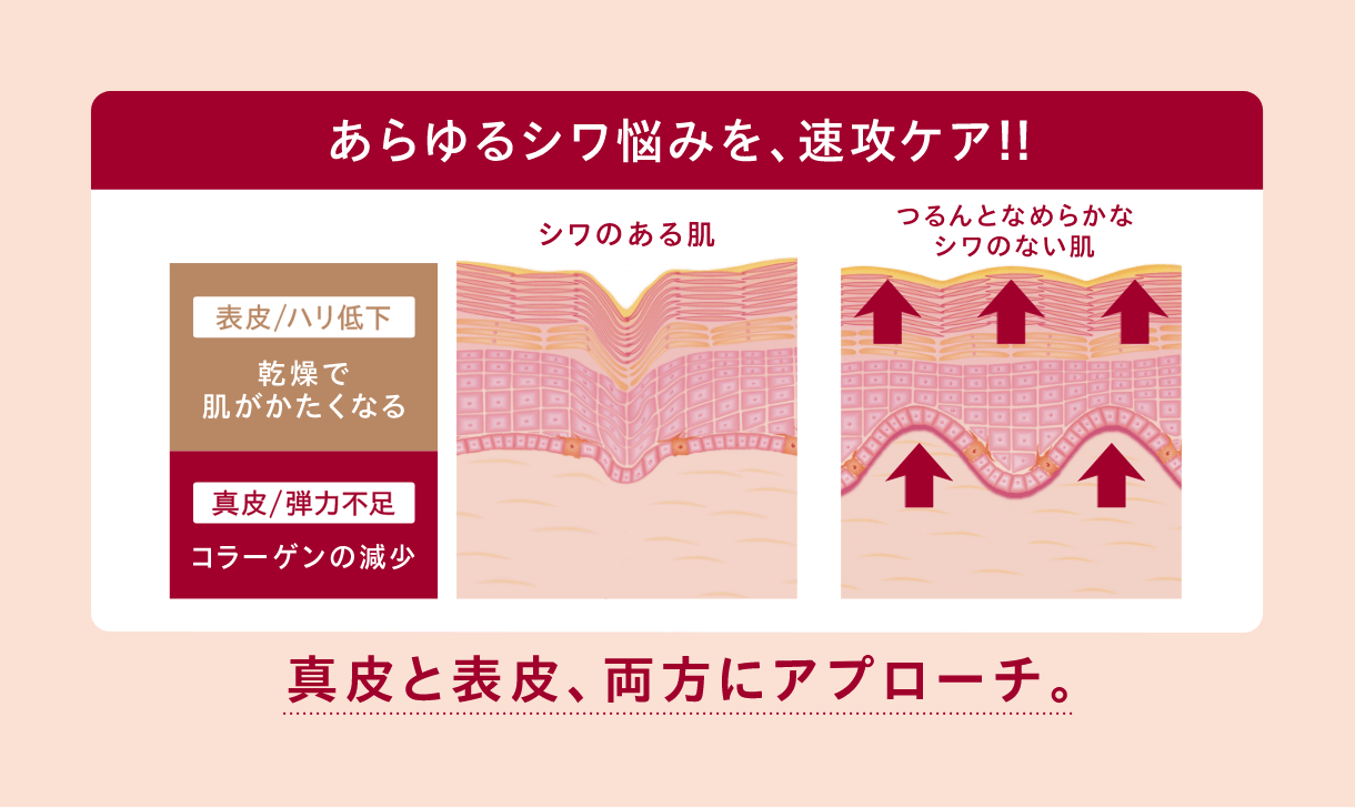 あらゆるシワ悩みを、速攻ケア