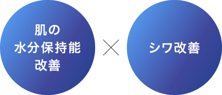 肌の水分保持機能改善×シワ改善