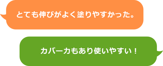 とても伸びがよく塗りやすかった。　カバー力もあり使いやすい！
