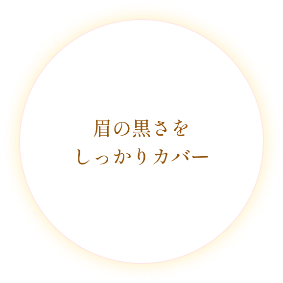 眉の黒さをしっかりカバー